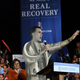 A green, papery surface now covers most of the Republican candidate’s body.